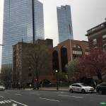 Empty streets outside White Plains Hospital are seen here in White Plains, New York on April 22, 2020. (Photo courtesy Robin Richardson)