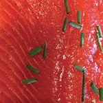Fresh, sea-bright salmon is the key ingredient to roasted salmon with miso rice and ginger-scallion vinaigrette, as seen here on Wednesday, June 24, 2020, in Teri Robls Homer, Alaska kitchen. (Photo by Teri Robl)