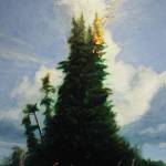 David Pettibones Summer of Fire chronicles the summer 2019 Alaska fire season, as seen on July 7, 2020, at Bunnell Street Arts Center in Homer, Alaska. (Photo by Michael Armstrong/Homer News)