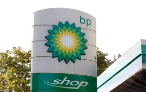 This Aug. 1, 2017, file photo shows the oil producer BP company logo at a petrol station in London. (AP Photo/Caroline Spiezio, File)