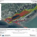This map shows the zone of Homer that is subject to evacuation during a tsunami warning. (Image courtesy City of Homer)