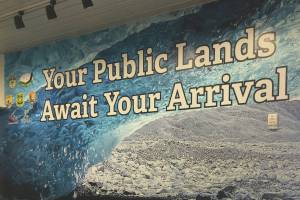 Photos by Jeff Helminiak / Peninsula Clarion                                 Part of a newly installed interagency public lands display at the Kenai Municipal Airport.