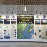 Part of a newly installed interagency public lands display is seen Monday, Aug. 3, 2020, in the Kenai Municipal Airport in Kenai, Alaska. (Photo by Jeff Helminiak/Peninsula Clarion)
