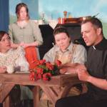 Jeff Helminiak / Peninsula Clarion                                Amy Burton, Hannah Tauriainen, Kelsey Short and Michael Burton rehearse for the Kenai Performers production of Dancing at Lughnasa on Monday at the Performers studio. Read the full article in the todays Progress 2020 Special section looking at business and life on the central peninsula.