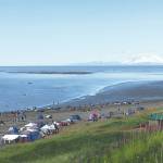 Jeff Helminiak/Peninsula Clarion                                Dipnetters line North Kenai Beach in Kenai on July 20.