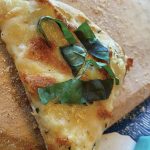 White pizza with puff balls uses another locally gathered ingredient: puff ball mushrooms, as seen here in Teri Robls kitchen on Aug. 25, 2020, in Homer, Alaska. (Photo by Teri Robl)
