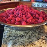 This bowl of fresh picked raspberries is an essential ingredient for a brown butter tart, as seen here in Teri Robls kitchen on Aug. 25, 2020, in Homer, Alaska. (Photo by Teri Robl)