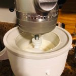 Churning homemade ice cream in our KitchenAid ice cream maker, on Monday, Oct. 5, 2020, in Anchorage, Alaska. (Photo by Victoria Petersen/Peninsula Clarion)