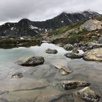 Gold Cord Lake is seen here on an overcast July 19, 2020 in Hatcher Pass, Alaska. (Photo by Megan Pacer/Homer News)