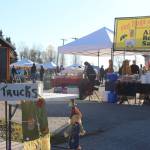 Food trucks and local vendors set up at the Old Town Marketplace during the 5th annual Kenai Fall Pumpkin Festival in Kenai, Alaska on Oct. 10, 2020. (Photo by Brian Mazurek/Peninsula Clarion)