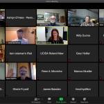 A screenshot of the swearing-in of newly elected members of the Kenai Peninsula Borough Assembly, via Zoom, on Tuesday, Oct. 13, 2020. (Image Ashlyn OHara/Peninsula Clarion)