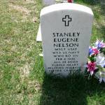 The Anchorage grave marker for Stanley Eugene Nelson denotes his military career and family ties. (Photo courtesy of Nelson family genealogical webpage)