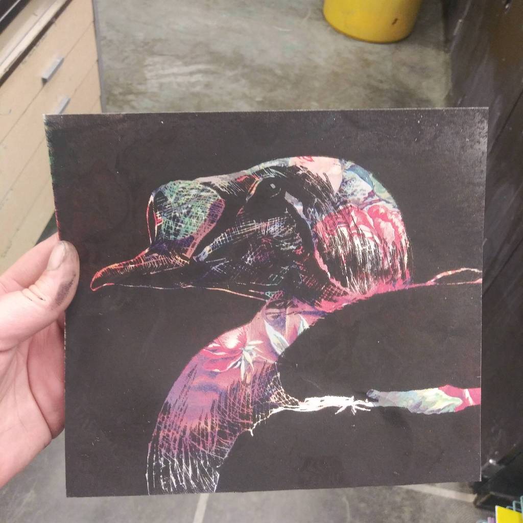 Linoleum prints made by Seward Middle and High School students are seen here in this undated photo. Anyone who brings in a receipt to one of three locations on the peninsula showing they donated $10 or more to the Alaska SeaLife Center in Seward gets to take home a print of their choice. (Photo courtesy Megan Wiley)