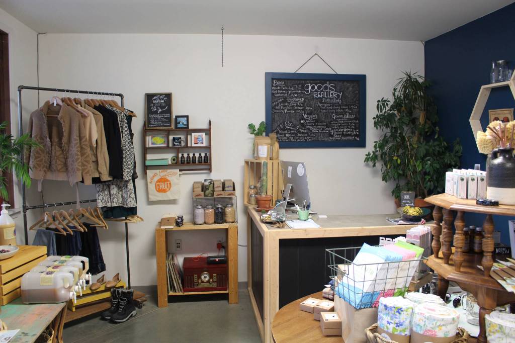The Goods Refillery can be seen inside Cook Inletkeepers Community Action Studio in Soldotna, Alaska, on Thursday, Nov. 5, 2020. (Photo by Brian Mazurek/Peninsula Clarion)