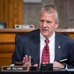 Al Drago / AP file
Sen. Dan Sullivan, R-Alaska, testifies during a hearing on Capitol Hill on May 7. Sullivan on Wednesday won reelection in Alaska, defeating independent Al Gross.