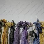 Kenai Peninsula Swatch Library shows the lower Kenai Peninsula plants and techniques used to dye fabrics, as seen here on Tuesday, Nov. 10, 2020. The work is included in Elissa Pettibones exhibit, Swatches, showing at Bunnell Street Arts Center in Homer, Alaska. (Photo by Michael Armstrong/Homer News)