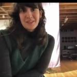 Elisa Pettibone speaks in a Facebook Live video on Friday, Nov. 6, 2020, for her show, Swatches, at Bunnell Street Arts Center in Homer, Alaska. (Screenshot courtesy Bunnell Street Arts Center)