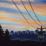 Photo by Michael Armstrong / Homer News
Amanda Kellys Bunnell Street Sunrise (above) and Natalie Farrens Hummingbird are two of the pieces in Fun with 5x7 show at the Homer Council on the Arts, on display through Dec. 17.