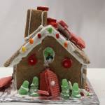 A gingerbread house created by Manoah Barnes, age 3, is seen on display at the Kenai Visitors and Cultural Center on Dec. 8, 2020. (Photo by Brian Mazurek/Peninsula Clarion)