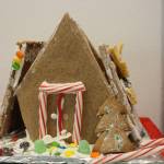 A gingerbread house created by Silas Barnes, age 11, is seen on display at the Kenai Visitors and Cultural Center on Dec. 8, 2020. (Photo by Brian Mazurek/Peninsula Clarion)