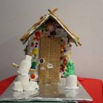 A gingerbread house created by Tirzah Lloyd, age 4, is seen on display at the Kenai Visitors and Cultural Center on Dec. 8, 2020. (Photo by Brian Mazurek/Peninsula Clarion)