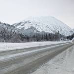 Motorists travel on the Seward Highway near the Hope Highway cutoff in Alaska on Thursday, Dec. 24, 2020. (Photo by Erin Thompson/Peninsula Clarion)