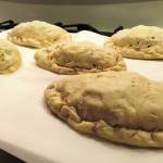The dough for this batch of pasties was stickier than usual, resulting in less than perfect formation and crimping, seen here Christmas Day, Dec. 25, 2020 in Crystal Falls, Michigan. An example of substance over style. (Photo by Megan Pacer/Homer News)