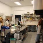 Brian Mazurek/Peninsula Clarion 
From left, Trevor Bagley, Beau Pearston and Adren Setian close down the kitchen at Lucys Market in Soldotna on Saturday.