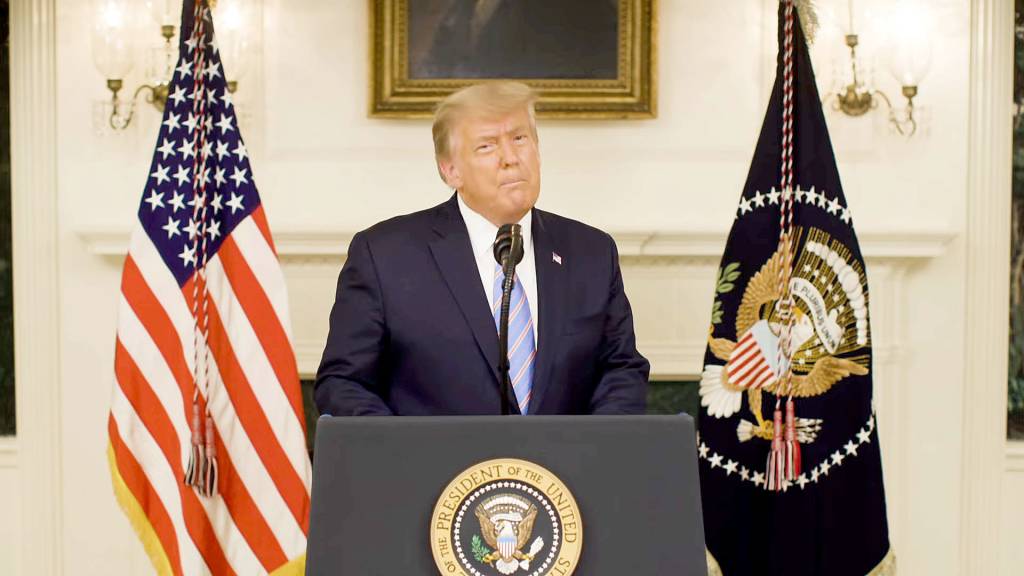 President Donald Trump addresses the nation in a video from the White House on Thursday, Jan. 7, 2021. (Screenshot)