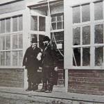 William N. Dawson chats with Captain Rose, of the S.S. Tyonic, in front of Dawson’s Kenai store in 1915. (Photo from "Once Upon the Kenai")