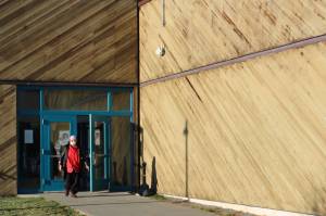 An entrance to the Soldotna Regional Sports Complex as seen in November 2020. (Photo by Brian Mazurek/Peninsula Clarion)
