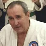 Sensei Robert Brink at the Sterling Elementary School gym during promotion awards in May 2019. (Photo provided by Robert Brink)