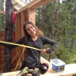 Photo courtesy Eliza Eller 
Rosalie Eller pauses construction work to pose for a photo in Ionia in the summer of 2020.