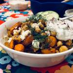 A Greek and Moroccan-inspired grain bowl made with elements of my favorite foods and flavors, photographed on Feb. 3, 2021, in Anchorage, Alaska. (Photo by Victoria Petersen/Peninsula Clarion)