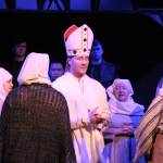 Actors with the Kenai Performers rehearse Murder in the Cathedral on Monday, Feb. 15 in Soldotna, Alaska. (Ashlyn OHara/Peninsula Clarion)