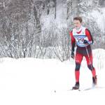 Kenai Centrals Tyler Hippchen competes at the state Nordic ski meet Thursday, Feb. 25, 2021, at Government Peak Recreation Area just north of Palmer, Alaska. (Photo by Tim Rockey/Frontiersman)