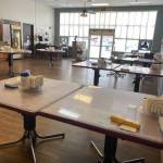 Tables in the dining room of the Heritage Place Skilled Nursing facility are arranged for social distancing. (Photo courtesy Sandi Crawford)