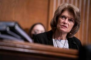 In this Feb 23, 2021, file photo, U.S. Sen. Lisa Murkowski, R-Alaska, speaks during a hearing on Capitol Hill in Washington. The Alaska Republican Party has not only censured Sen. Murkowski for voting to convict former President Donald Trump in his impeachment trial, but it also does not want her to identity as a GOP candidate in next years election, a member of the partys State Central Committee said Tuesday, March 16, 2021. (Sarah Silbiger/Pool Photo via AP, File)