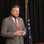 Gov. Mike Dunleavy speaks at an Anchorage news conference on Dec. 11, 2020. (Courtesy photo / Office of Gov. Mike Dunleavy)