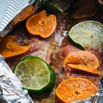 Fresh citrus and pantry staples like taco seasoning and granulated garlic make for an easy and delicious baked salmon thats ready to be enjoyed inside a taco, photographed on March 23, 2021 in Anchorage, Alaska. (Photo by Victoria Petersen/Peninsula Clarion)