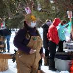 Charlotte Thurman dresses up as a rabbit at an Easter event at Kenai Municipal Park on Friday, April 2, 2021 in Kenai, Alaska. (Ashlyn OHara/Peninsula Clarion)