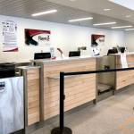 The RavnAir kiosk stands empty at the Kenai Airport on Thursday, April 2, 2020. (Photo by Victoria Petersen/Peninsula Clarion)