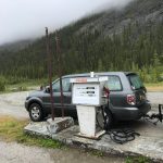 Getting gas along the Alaska Highway on July 16, 2020. (Photo provided)