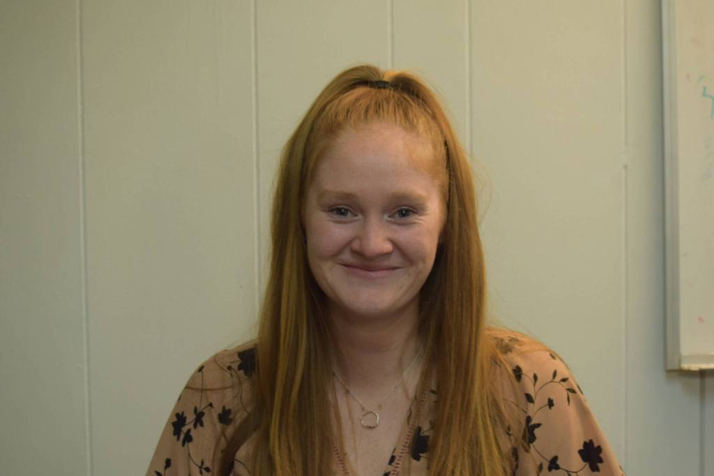 Camille Botello is at the Peninsula Clarion on Thursday, April 22, 2021. (Ashlyn O'Hara / Peninsula Clarion)