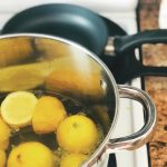 Lemon rinds and pulp are steeped for homemade lemonade, photographed on Tuesday, April 27, 2021, in Anchorage, Alaska. (Photo by Victoria Petersen/Peninsula Clarion)