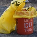 Litter-collecting supplies were distributed to volunteers at the Kenai National Wildlife Refuge in Soldotna, Alaska, on Friday, April 30, 2021. (Camille Botello / Peninsula Clarion)