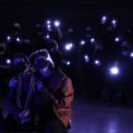 Foreground, from left to right: Kenai Middle School seventh grader Cooper Tallent-Darling and eighth grader Gavin Hunt act as their Lion King characters, Simba and Mufasa, while the rest of the cast acts in the background. The school drama department recorded and filmed a rendition of the Disney movie and premiered it in May 2021. (Photo provided by Kenai Middle School drama)