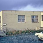 Dr. Elmer Gaede, seen here leaning against the Soldotna medical clinic in the mid-1960s, joined the central peninsula medical establishment in July 1961. (Photo courtesy of the Gaede family)