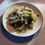 Alaska Primavera is a classic springtime pasta dish that features fresh foraged fiddleheads. Photographed on Sunday, May 23, 2021. (Tressa Dale/Peninsula Clarion)