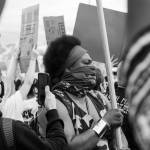 Photo by Jovell Rennie
A woman marches during a Black Lives Matter protest in Anchorage, Alaska in the summer of 2020.